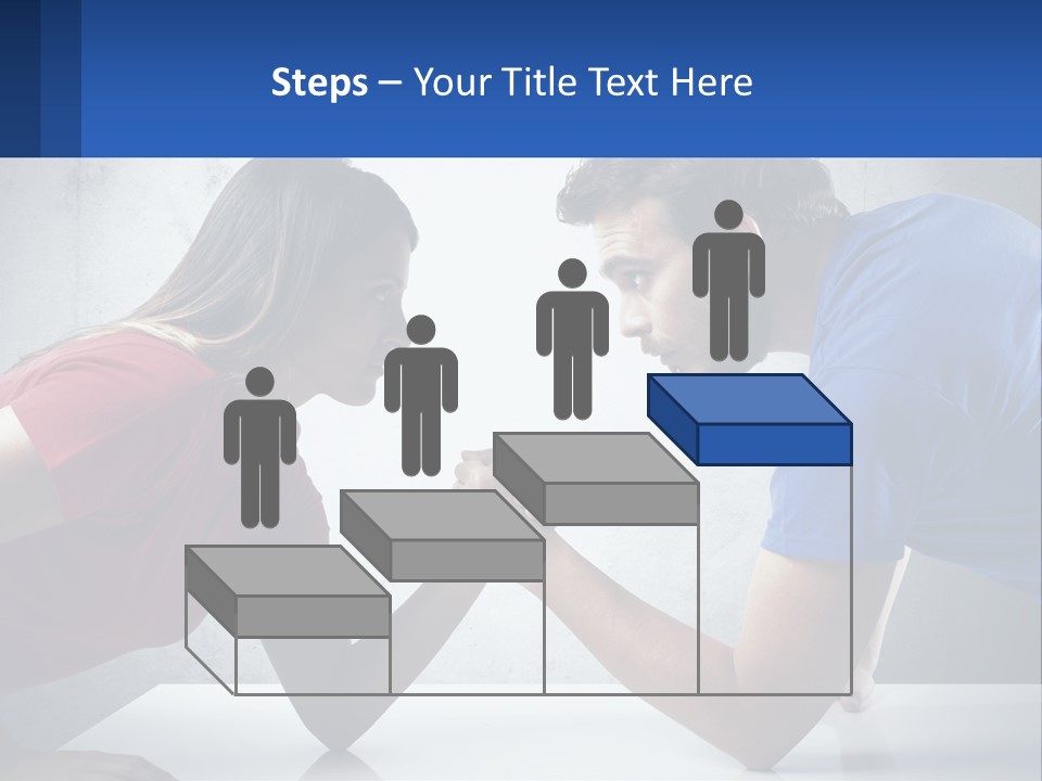 A Man And A Woman Are Facing Each Other PowerPoint Template