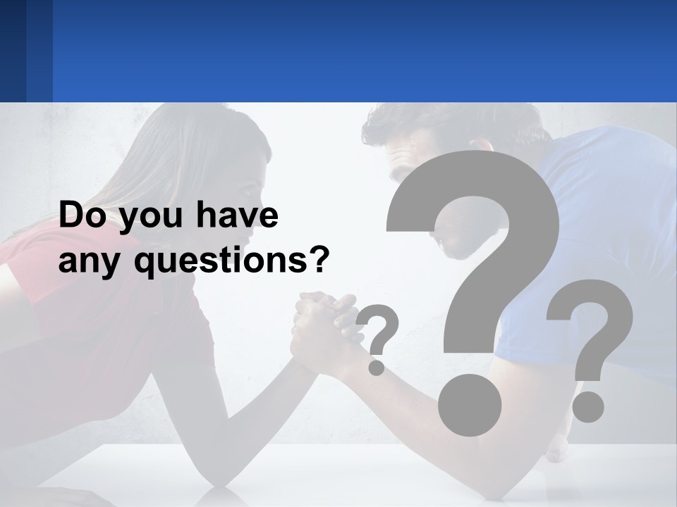 A Man And A Woman Are Facing Each Other PowerPoint Template