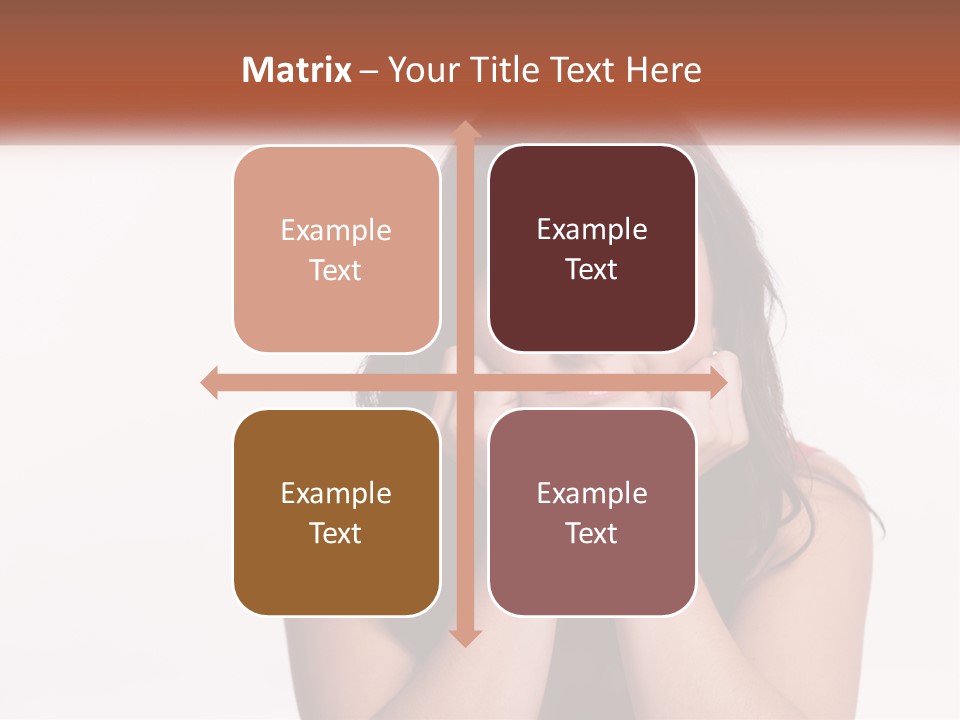 A Woman Is Posing For A Picture With Her Hands On Her Face PowerPoint Template