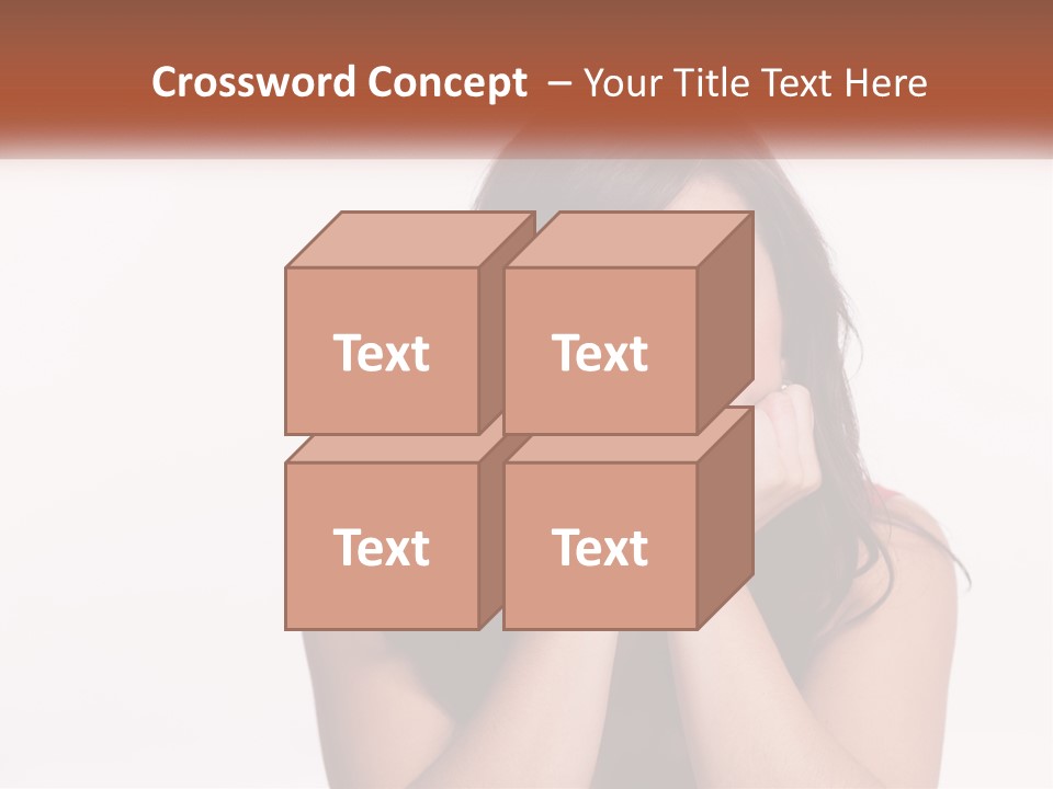 A Woman Is Posing For A Picture With Her Hands On Her Face PowerPoint Template