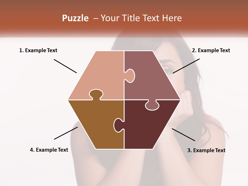 A Woman Is Posing For A Picture With Her Hands On Her Face PowerPoint Template