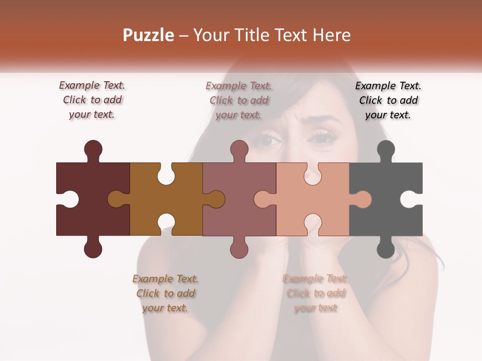 A Woman Is Posing For A Picture With Her Hands On Her Face PowerPoint Template