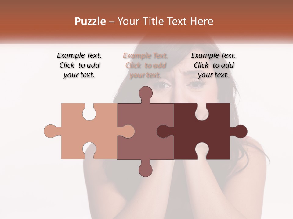 A Woman Is Posing For A Picture With Her Hands On Her Face PowerPoint Template