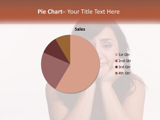A Woman Is Posing For A Picture With Her Hands On Her Face PowerPoint Template
