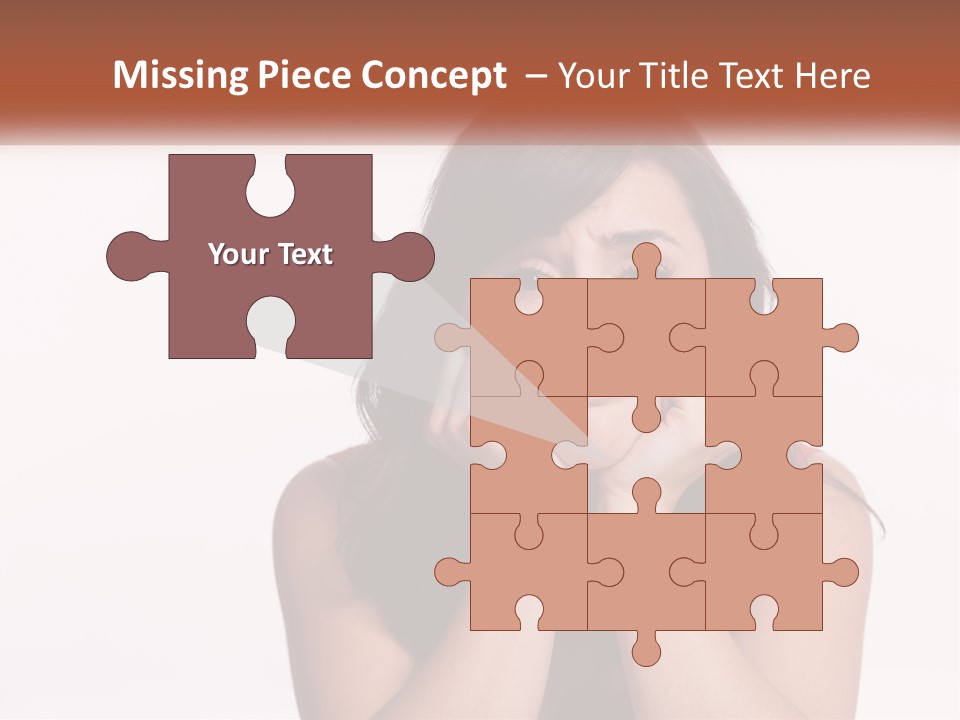 A Woman Is Posing For A Picture With Her Hands On Her Face PowerPoint Template