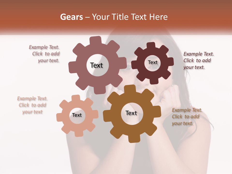 A Woman Is Posing For A Picture With Her Hands On Her Face PowerPoint Template