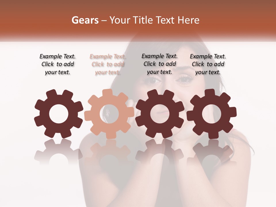 A Woman Is Posing For A Picture With Her Hands On Her Face PowerPoint Template