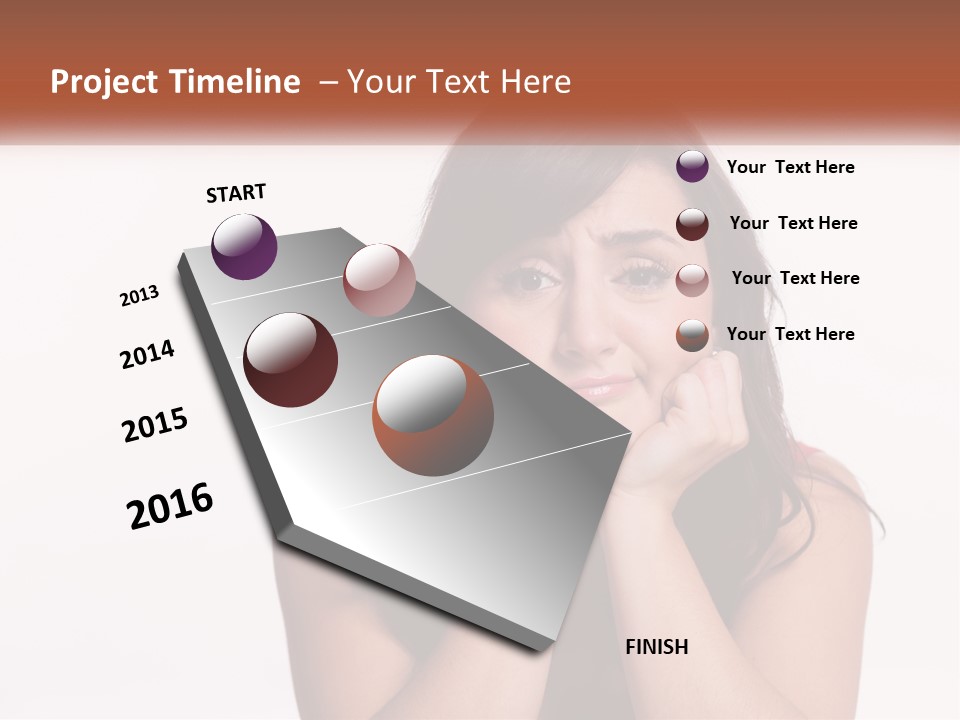 A Woman Is Posing For A Picture With Her Hands On Her Face PowerPoint Template
