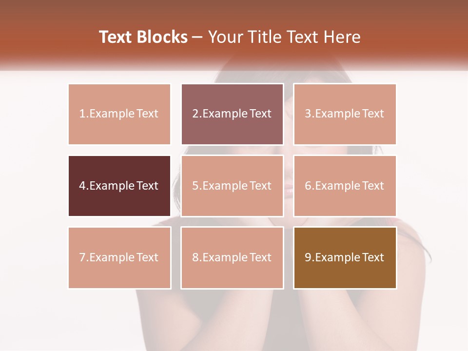 A Woman Is Posing For A Picture With Her Hands On Her Face PowerPoint Template