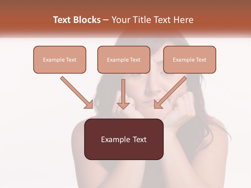 A Woman Is Posing For A Picture With Her Hands On Her Face PowerPoint Template