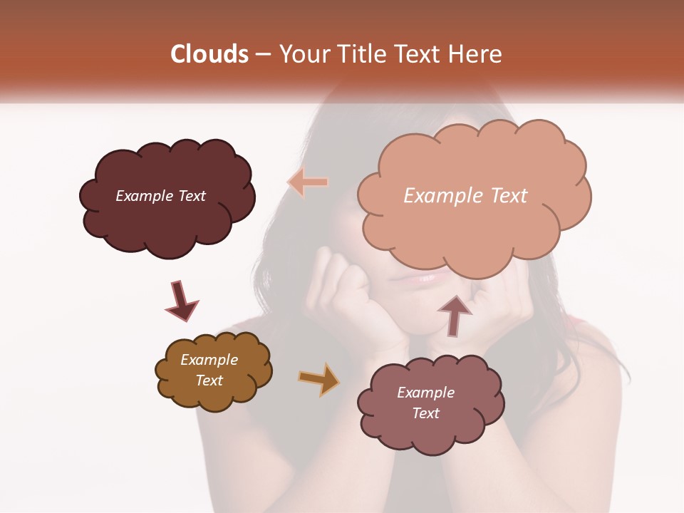 A Woman Is Posing For A Picture With Her Hands On Her Face PowerPoint Template