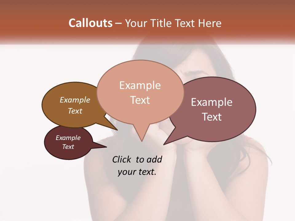 A Woman Is Posing For A Picture With Her Hands On Her Face PowerPoint Template