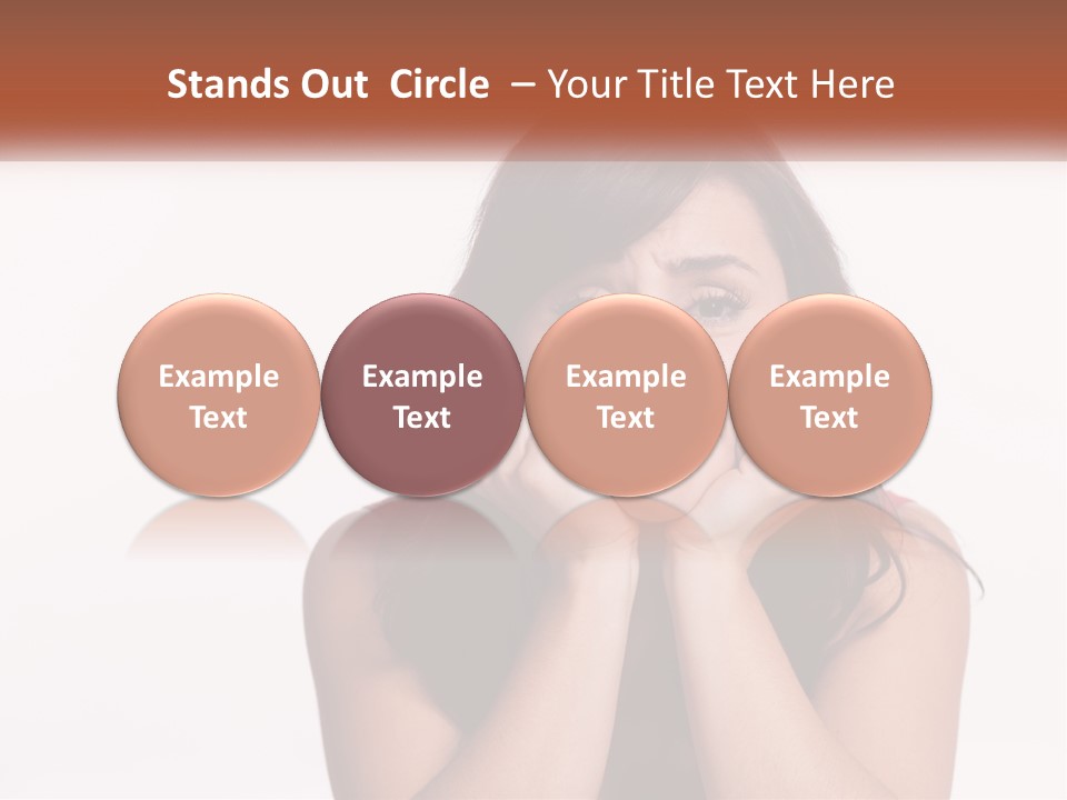 A Woman Is Posing For A Picture With Her Hands On Her Face PowerPoint Template