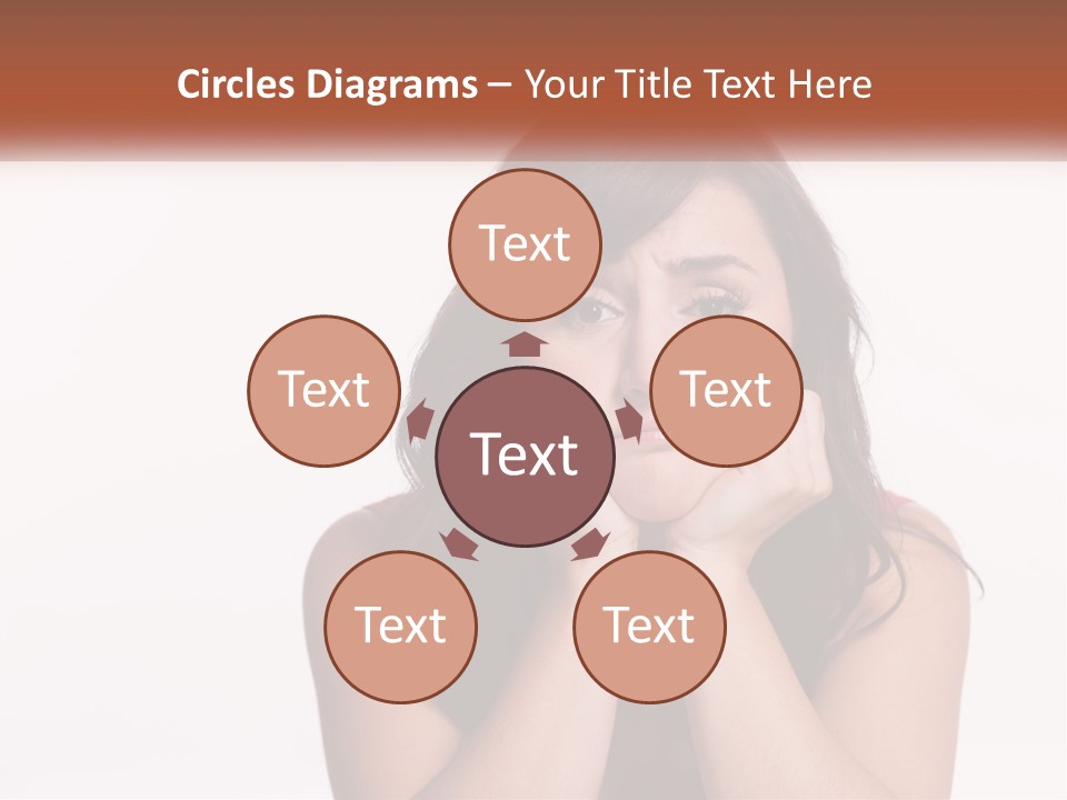 A Woman Is Posing For A Picture With Her Hands On Her Face PowerPoint Template