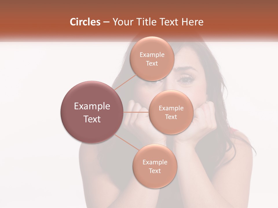 A Woman Is Posing For A Picture With Her Hands On Her Face PowerPoint Template