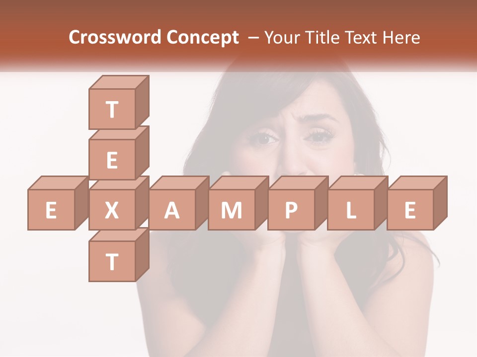 A Woman Is Posing For A Picture With Her Hands On Her Face PowerPoint Template