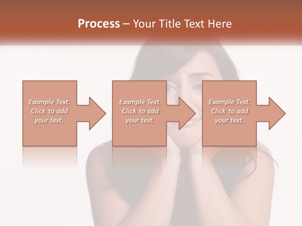 A Woman Is Posing For A Picture With Her Hands On Her Face PowerPoint Template