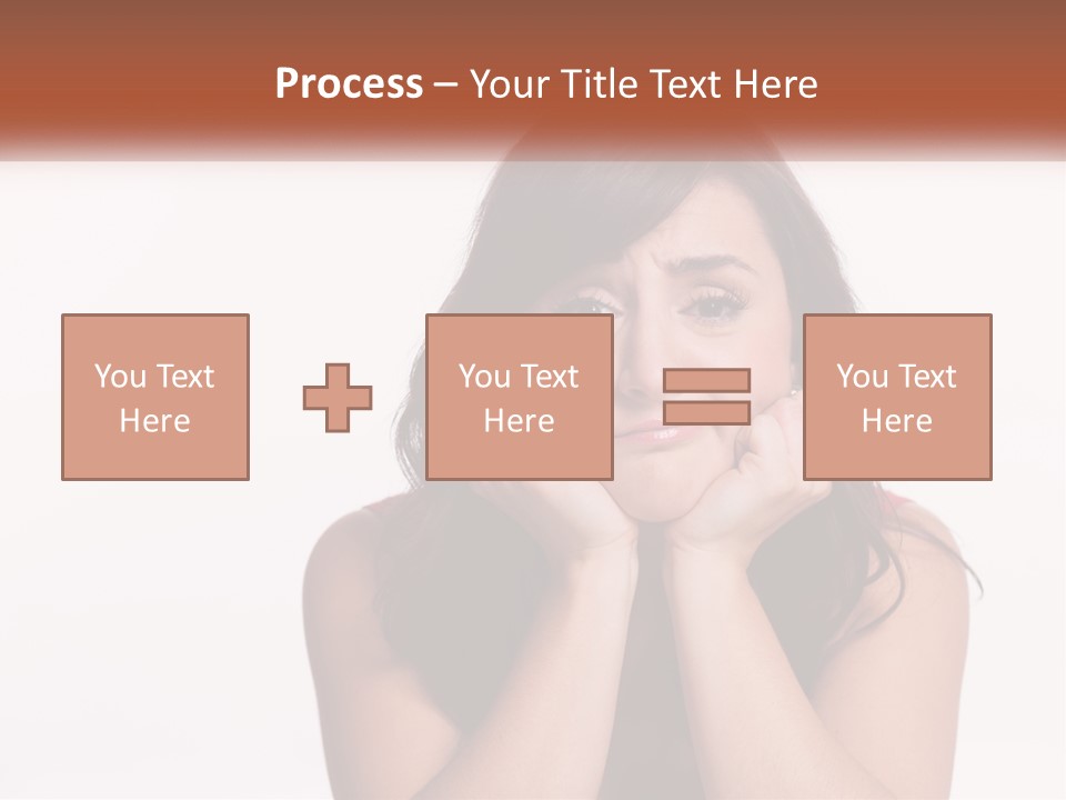A Woman Is Posing For A Picture With Her Hands On Her Face PowerPoint Template