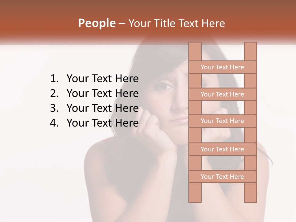 A Woman Is Posing For A Picture With Her Hands On Her Face PowerPoint Template