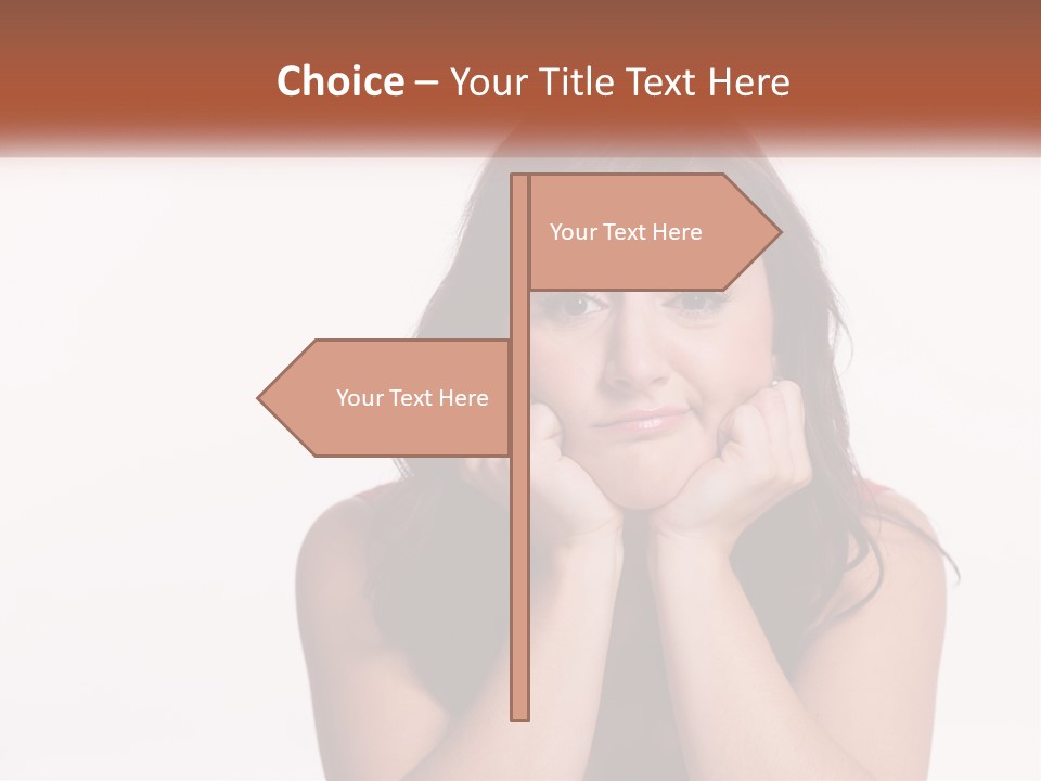 A Woman Is Posing For A Picture With Her Hands On Her Face PowerPoint Template