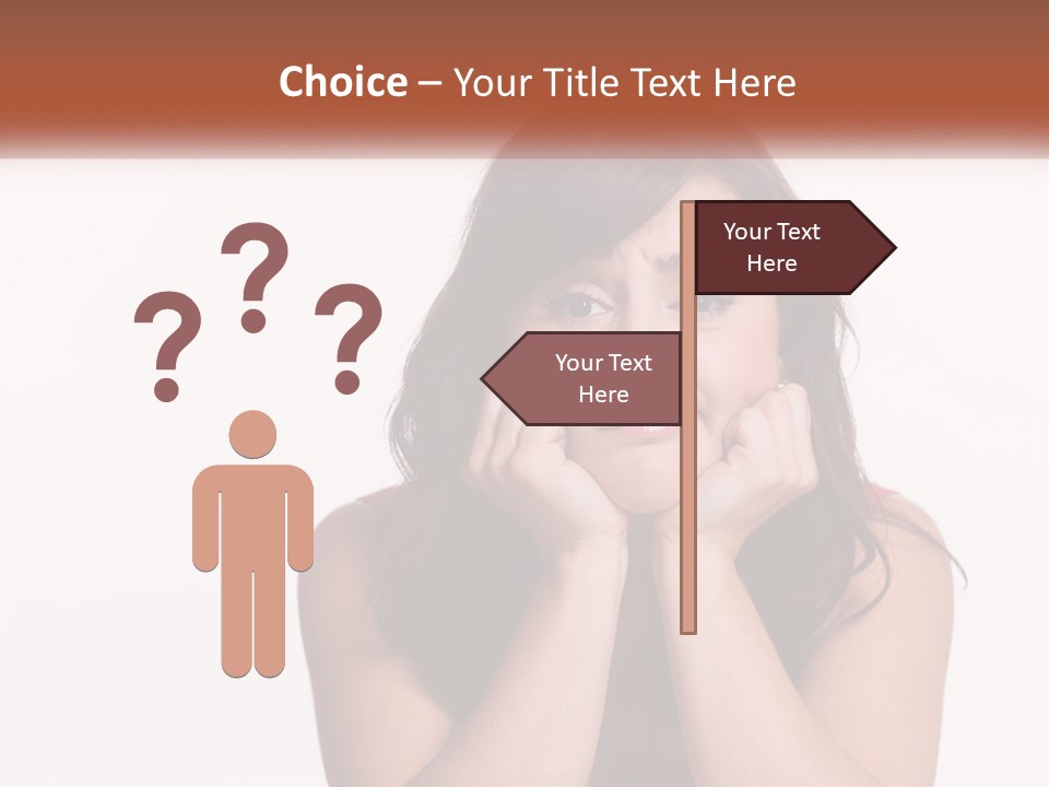 A Woman Is Posing For A Picture With Her Hands On Her Face PowerPoint Template