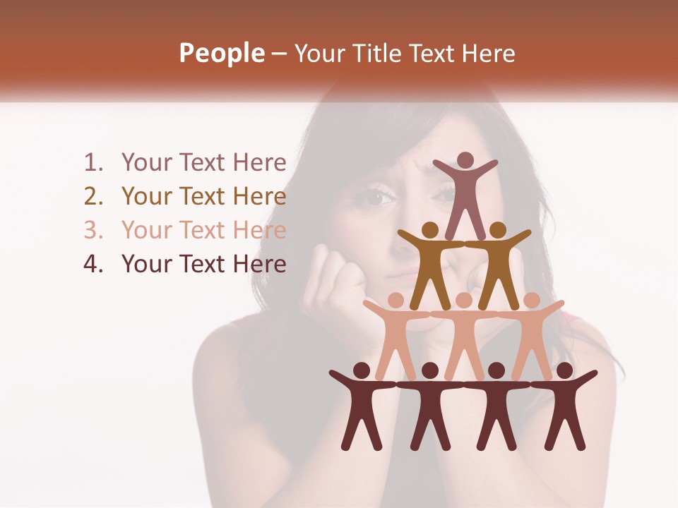 A Woman Is Posing For A Picture With Her Hands On Her Face PowerPoint Template