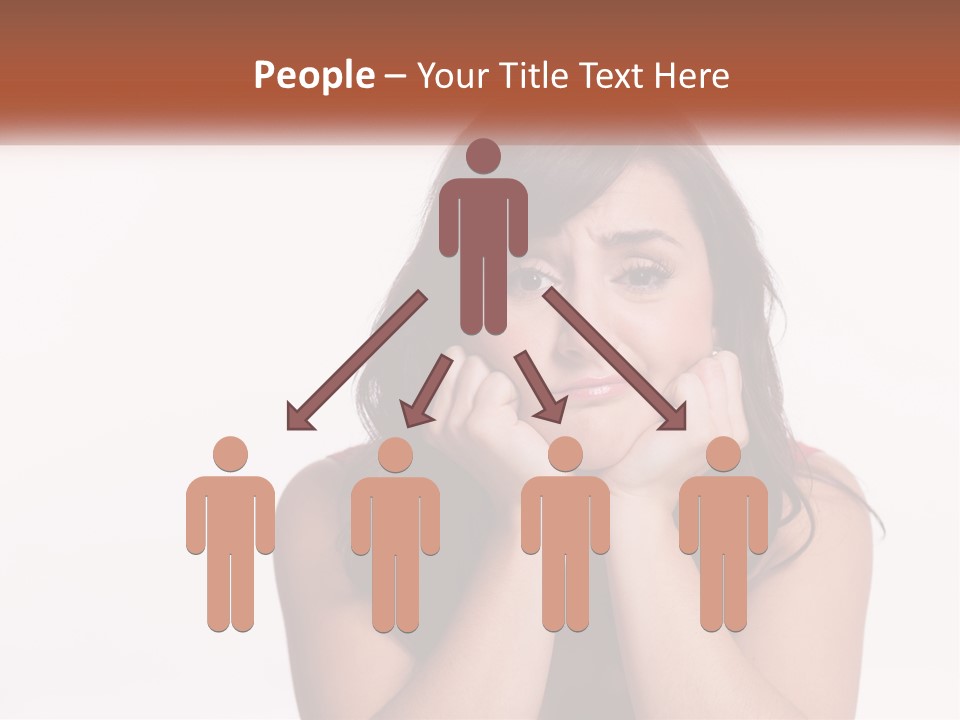 A Woman Is Posing For A Picture With Her Hands On Her Face PowerPoint Template