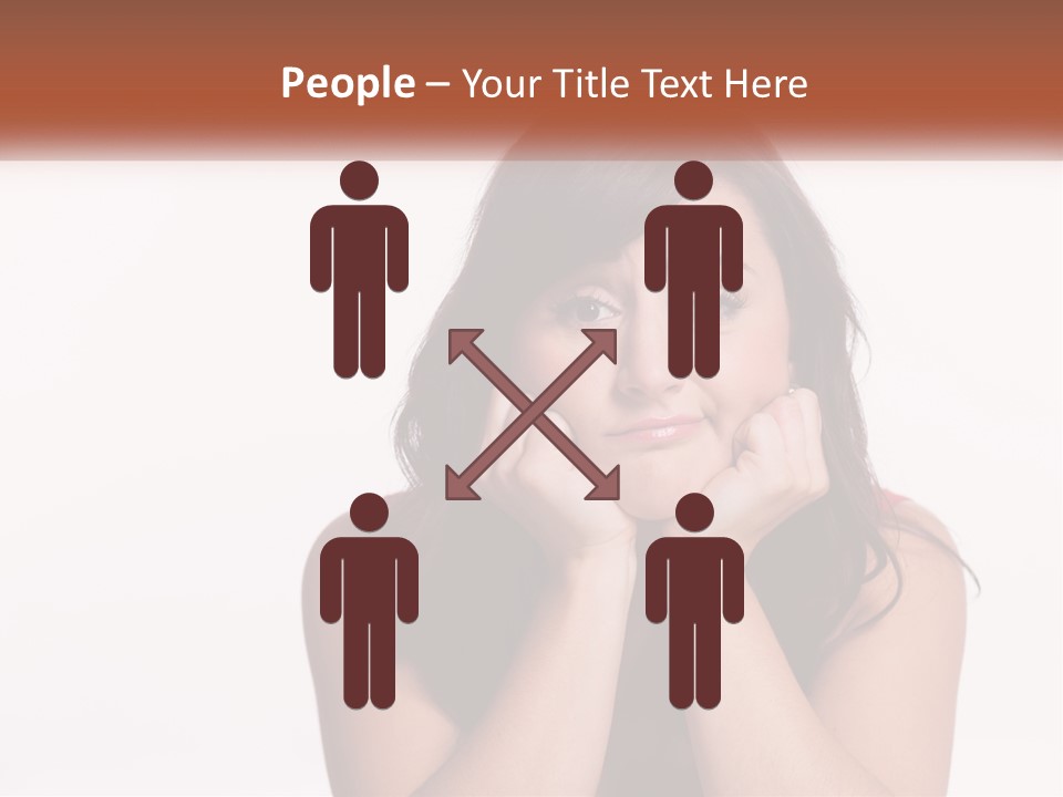 A Woman Is Posing For A Picture With Her Hands On Her Face PowerPoint Template