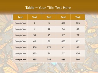 A Group Of Yellow And Blue Butterflies On A Gray Background PowerPoint Template