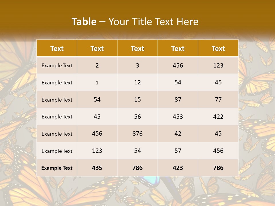 A Group Of Yellow And Blue Butterflies On A Gray Background PowerPoint Template