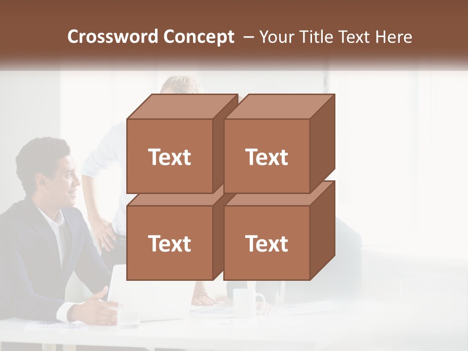 A Group Of People Sitting Around A Table With A Laptop PowerPoint Template