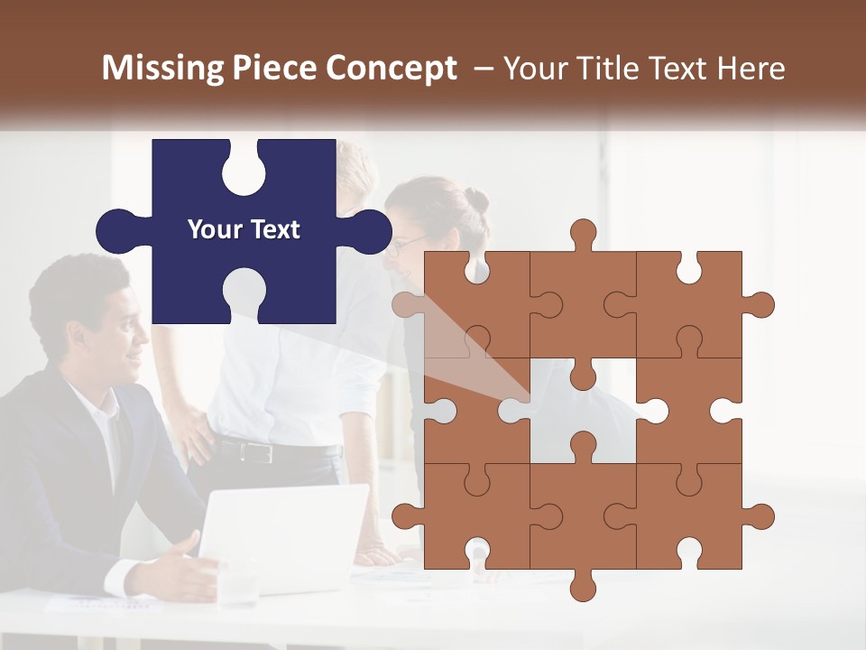 A Group Of People Sitting Around A Table With A Laptop PowerPoint Template