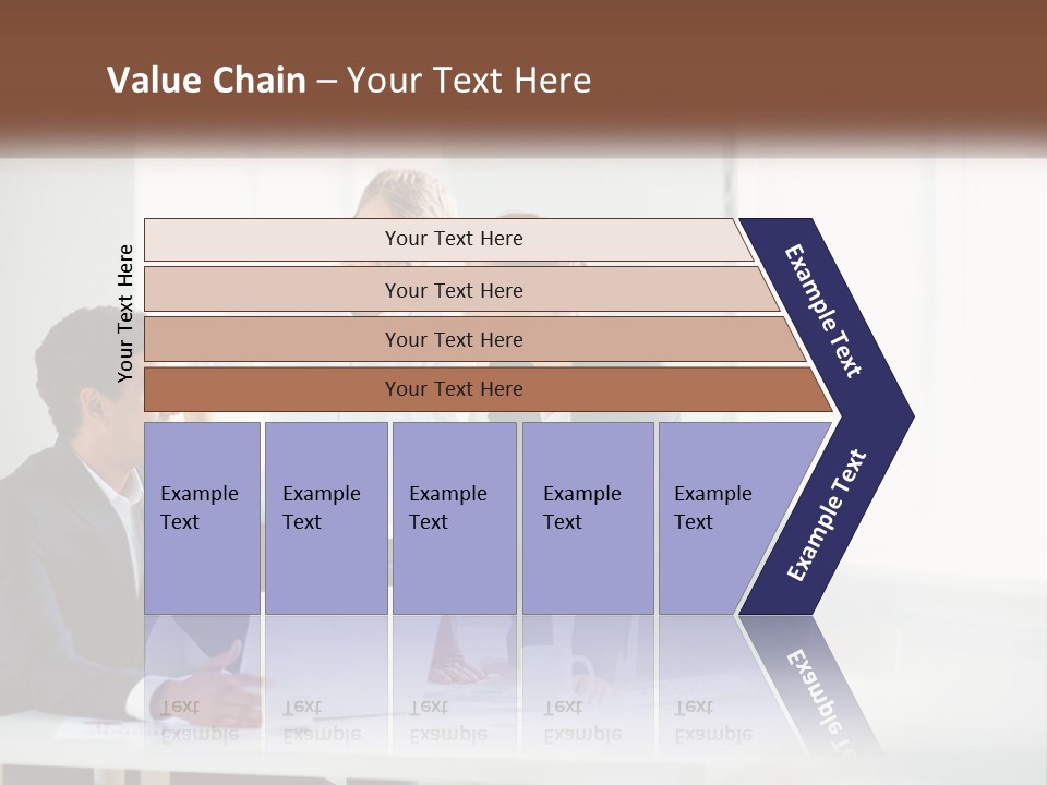 A Group Of People Sitting Around A Table With A Laptop PowerPoint Template