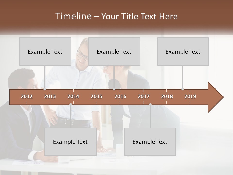 A Group Of People Sitting Around A Table With A Laptop PowerPoint Template