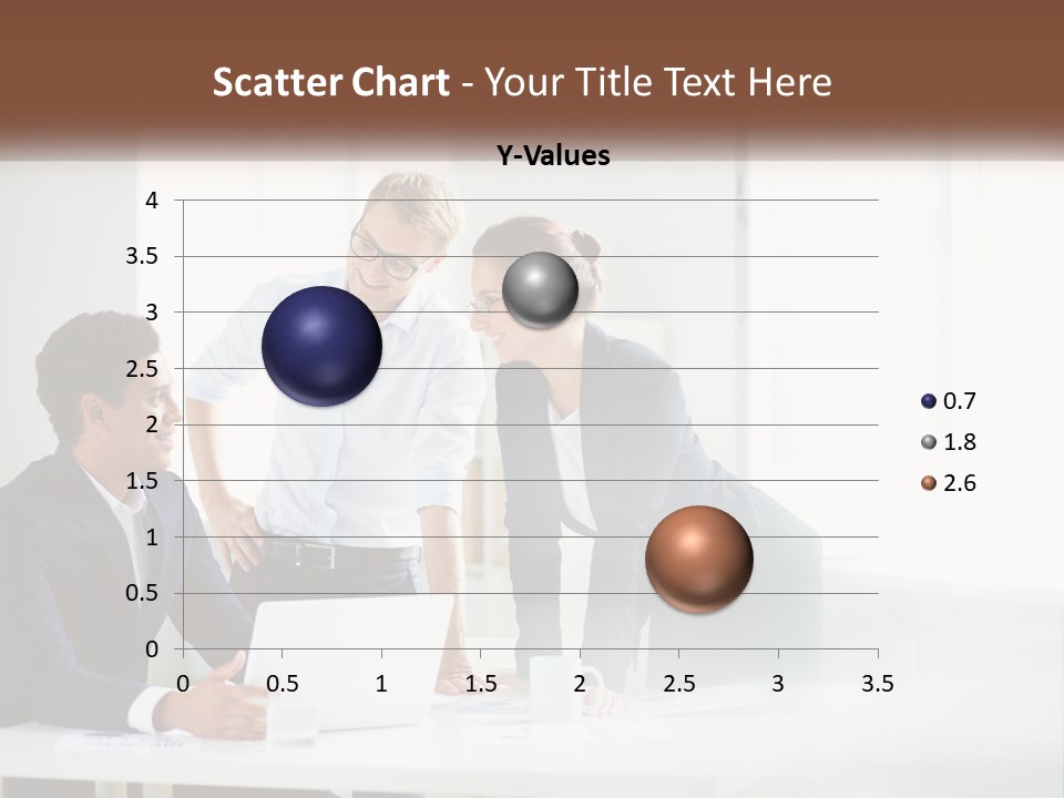 A Group Of People Sitting Around A Table With A Laptop PowerPoint Template