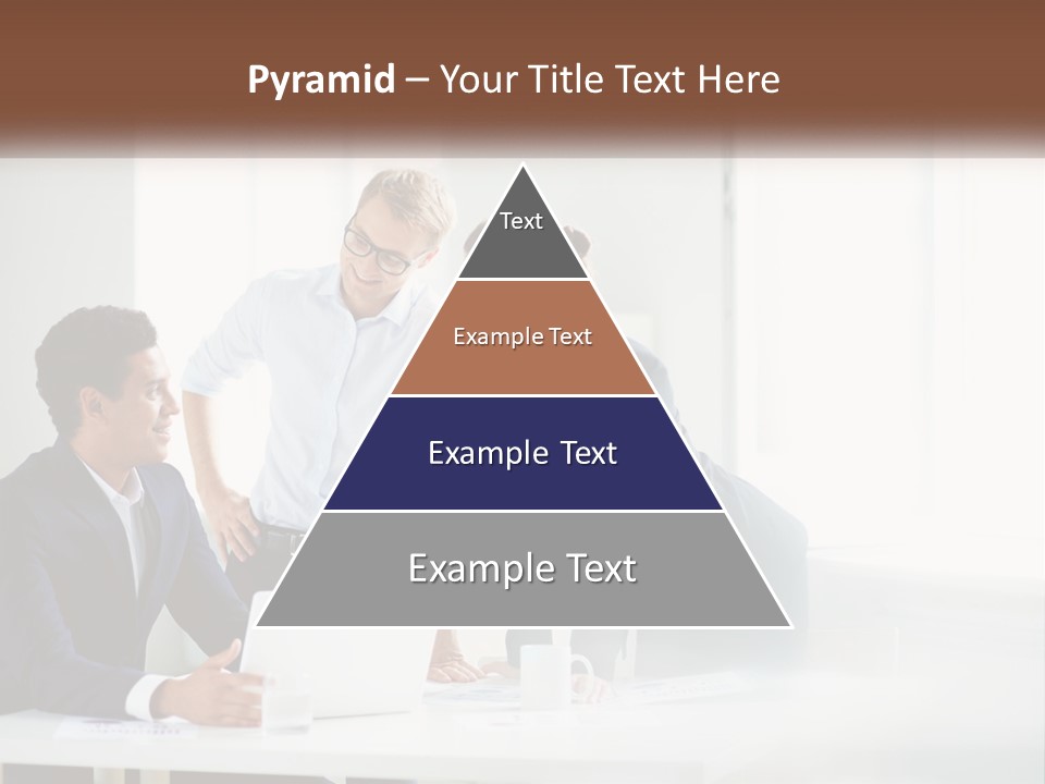 A Group Of People Sitting Around A Table With A Laptop PowerPoint Template