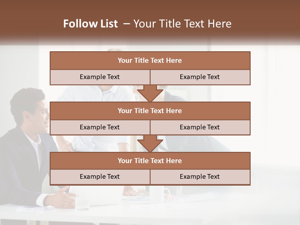 A Group Of People Sitting Around A Table With A Laptop PowerPoint Template