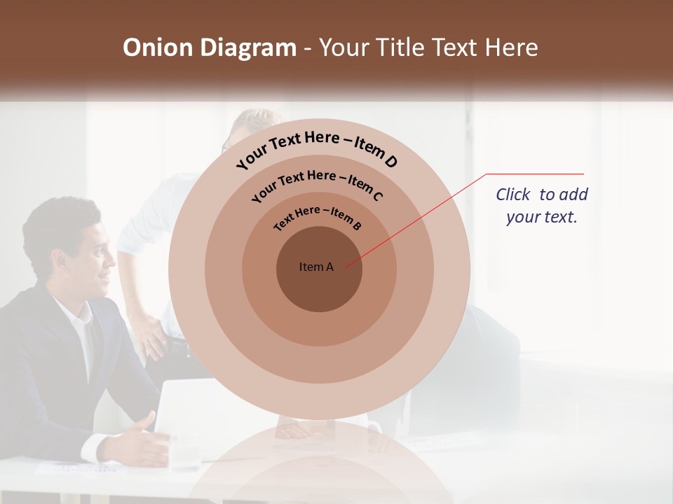 A Group Of People Sitting Around A Table With A Laptop PowerPoint Template