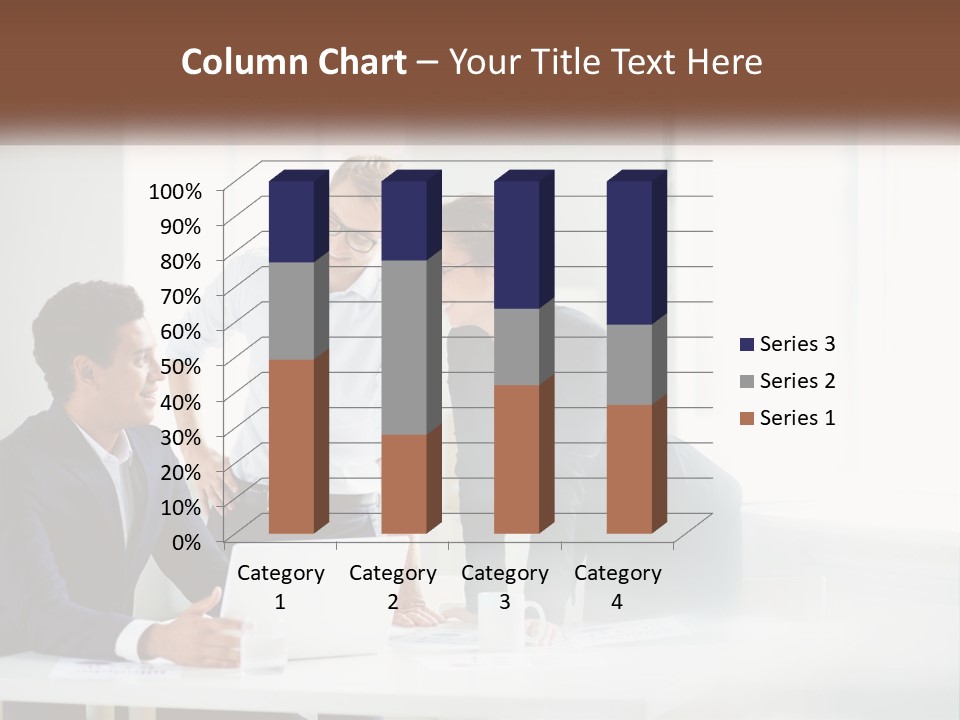 A Group Of People Sitting Around A Table With A Laptop PowerPoint Template