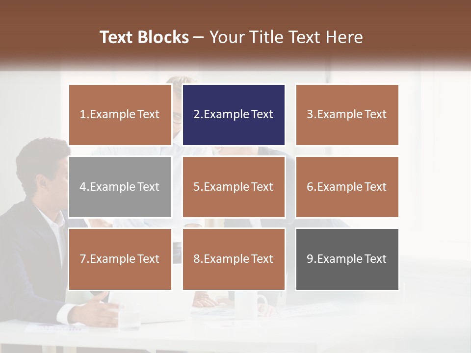 A Group Of People Sitting Around A Table With A Laptop PowerPoint Template