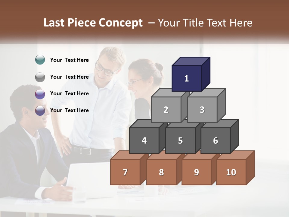 A Group Of People Sitting Around A Table With A Laptop PowerPoint Template