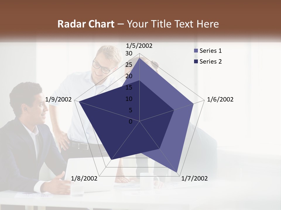 A Group Of People Sitting Around A Table With A Laptop PowerPoint Template
