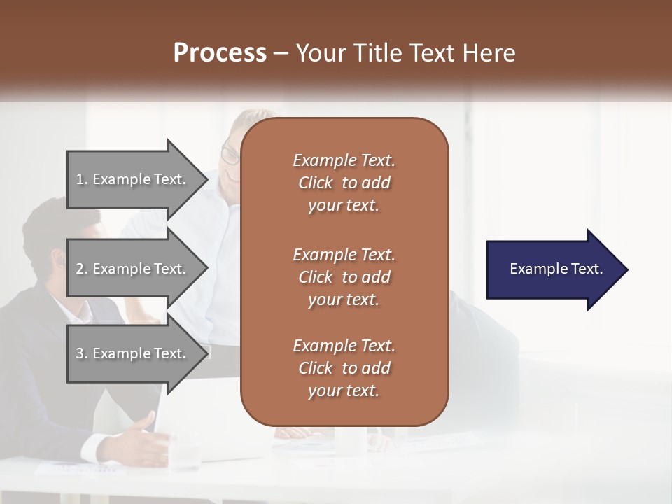 A Group Of People Sitting Around A Table With A Laptop PowerPoint Template