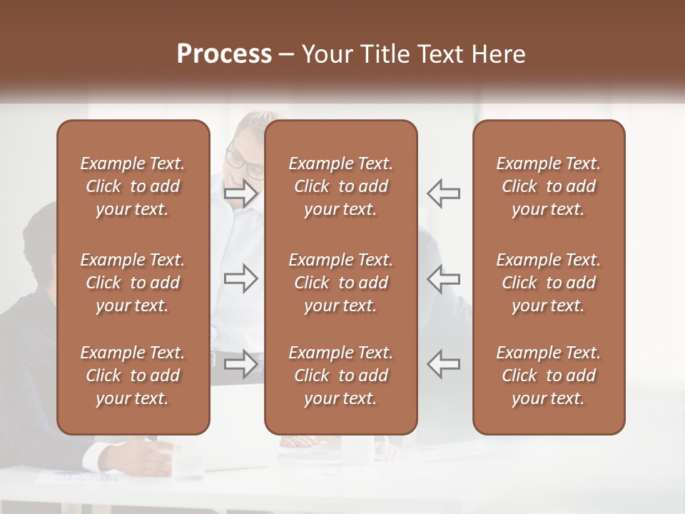 A Group Of People Sitting Around A Table With A Laptop PowerPoint Template