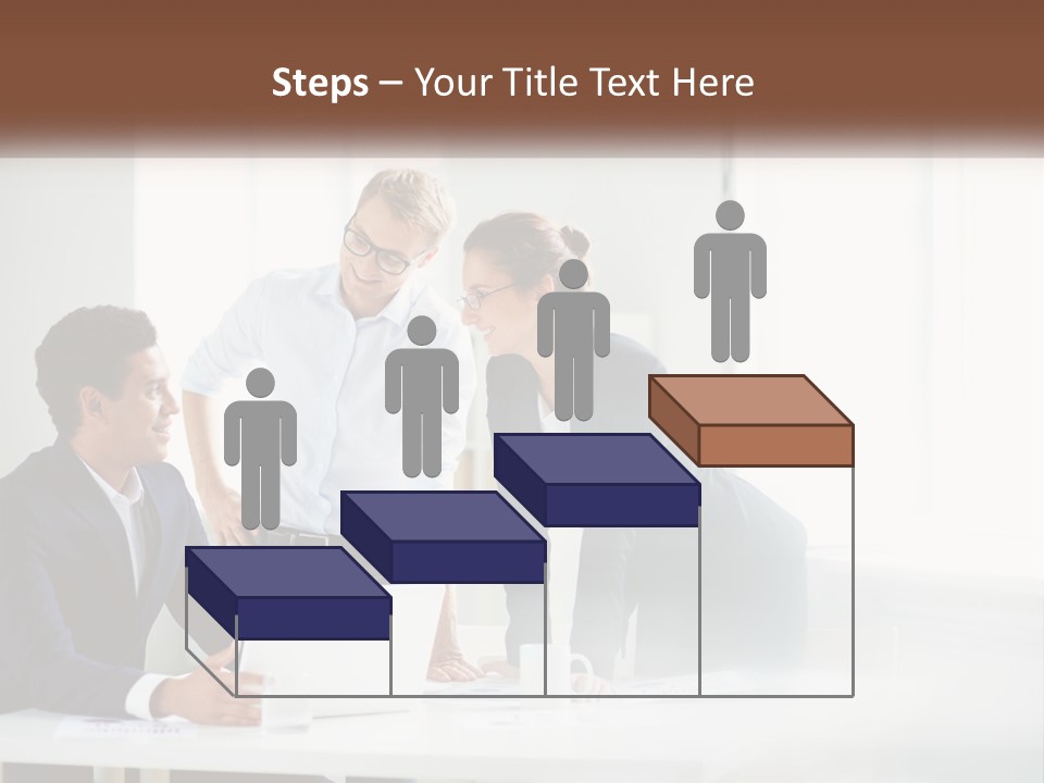 A Group Of People Sitting Around A Table With A Laptop PowerPoint Template