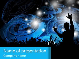 A Silhouette Of A Person At A Concert PowerPoint Template