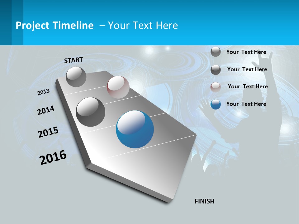 A Silhouette Of A Person At A Concert PowerPoint Template