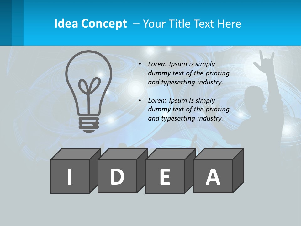 A Silhouette Of A Person At A Concert PowerPoint Template