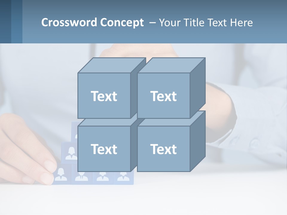 A Person Placing A Piece Of Blue Block On Top Of A Pyramid PowerPoint Template
