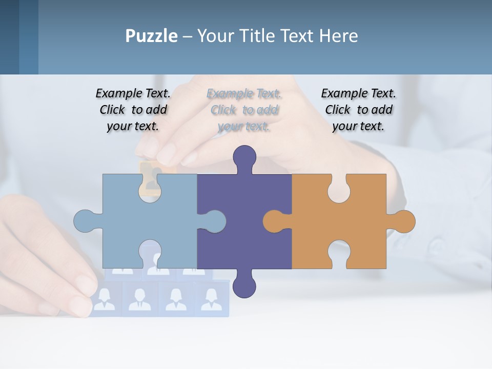 A Person Placing A Piece Of Blue Block On Top Of A Pyramid PowerPoint Template